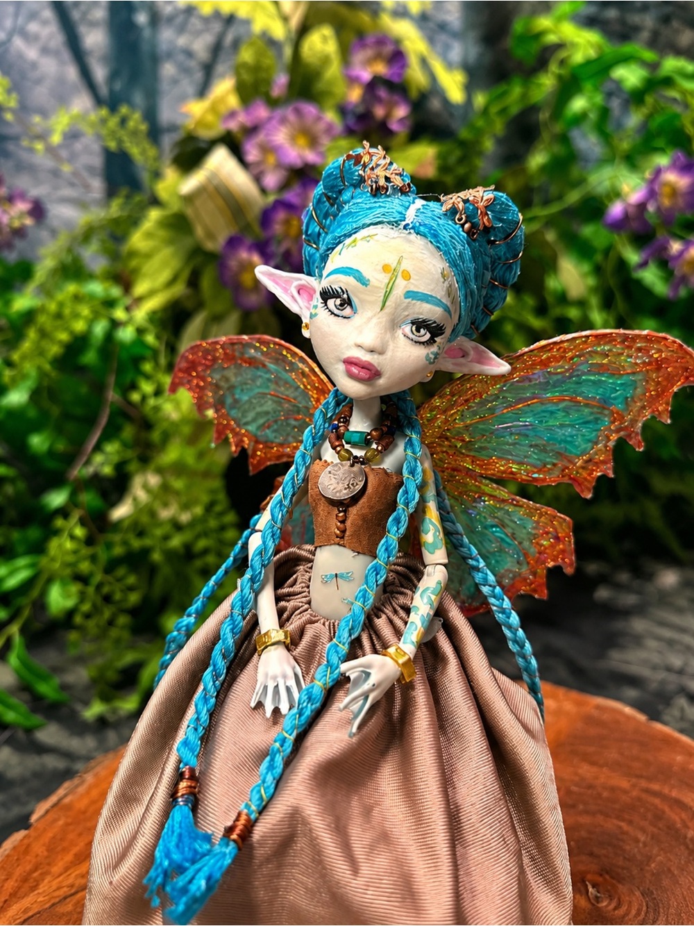 OOAK Fairy Art Doll “Nerida” | Hand-Painted Fantasy Fairy | One-of-a-Kind Collec